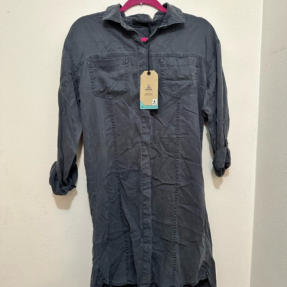 NWT Prana Doryan Dress Grey. Size S - Picture 1 of 6